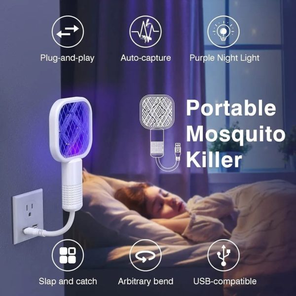Mini USB Mosquito Racket – Rechargeable Electric Bug Zapper